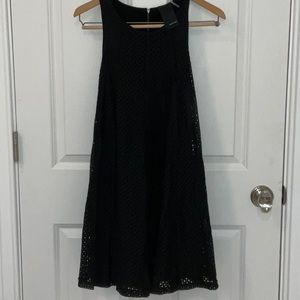 Black Crochet Dress, Size S